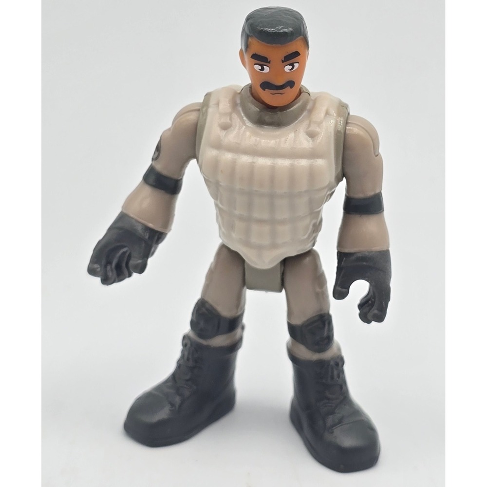 Imaginext Jurassic World Action Figure 3 Inch Grey Dino Worker Park Agent